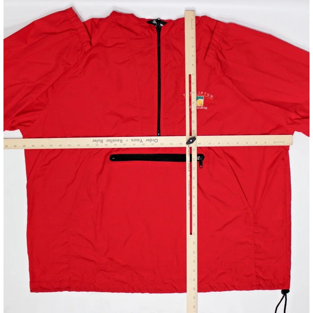 VTG 90s USA Oversized Nylon Lipton Tennis Championship Hooded Windbreaker Men XL